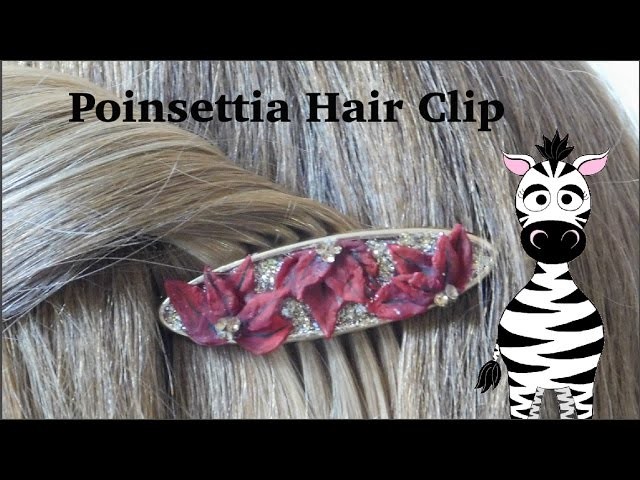 3D Poinsettia Hair Clip Acrylic Nail Art Design Tutorial & Gift Opening