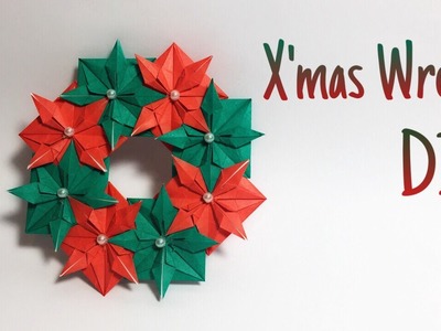Christmas Wreath Origami tutorial !!