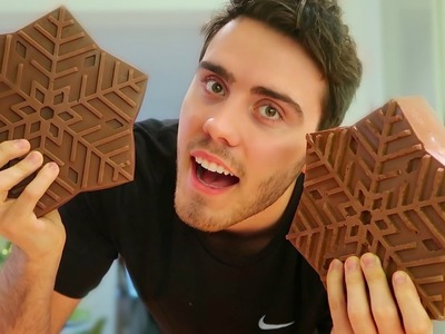 DIY GIANT SOLID CHOCOLATE SNOWFLAKES