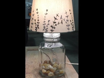 DIY glass bottle table lamp