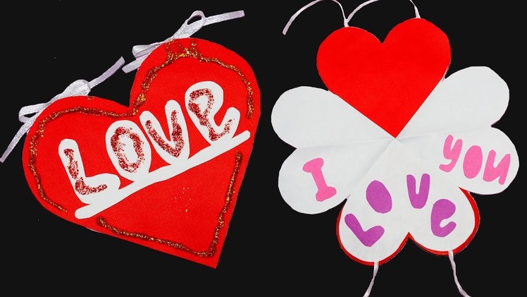DIY Love Heart Greeting Card.How to make Valentine's Day Greeting Card. DIY paper craft.Julia DIY