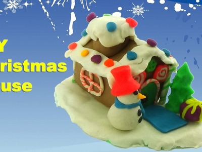 DIY Play Doh Christmas House - Play Doh Snowman Merry Christmas Surprise Toys