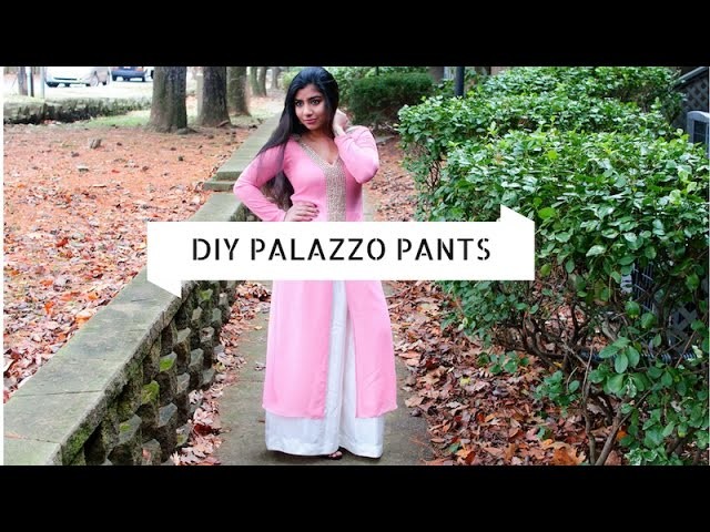 DIY quick and easy Palazzo Pants (Wide legged pants) | FashionMoksha