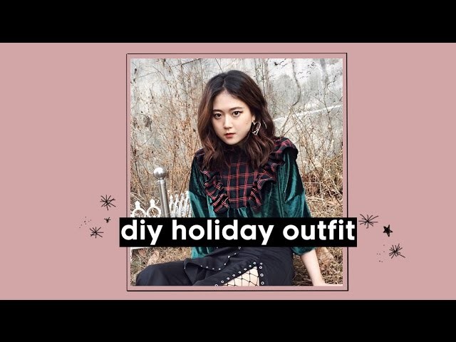 DIY Winter Holiday Velvet Ruffled Top | Q2HAN
