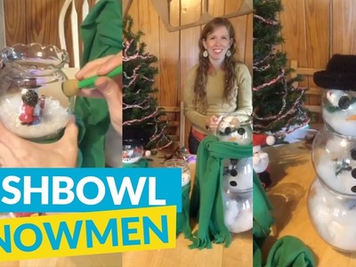 Fun DIY Snowman From Fishbowls!