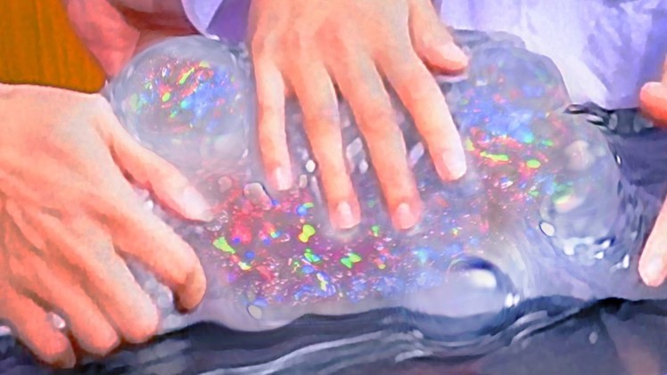 Giant Crystal  Clear Slime , DIY Enormous Liquid Glass Putty  - Elieoops