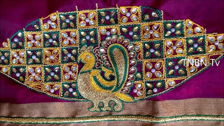 Hand embroidery tutorial for beginners, hand embroidery peacock designs,embroidery stitches tutorial
