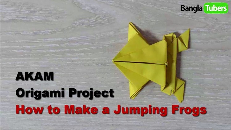 How to Make a Jumping Frog ?-- Learn Origami