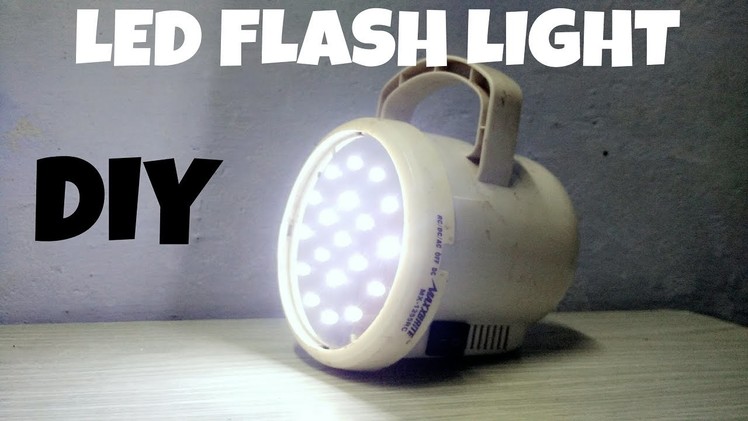 How to make LED FLASH LIGHT at home.  DIY - EASY TO MAKE- POWERFUL
