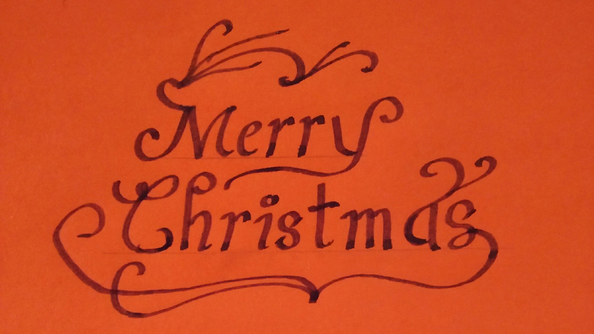How to write Merry Christmas in calligraphy