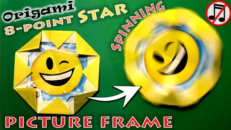 Origami Spinning 8-Point Star Picture Frame (no music)