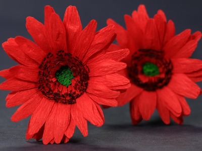 Paper Flowers - Duplex Paper Gerbera Daisy Flower Craft