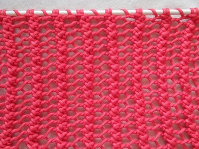 Pletenje - Mrezasti ili bod čipke | Knitting tutorial - Easy Lace Stitch
