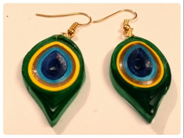 Quilling Peacock Earrings Tutorial New Design