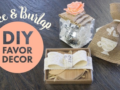 Burlap and Lace Favor Decorations | BalsaCircle.com