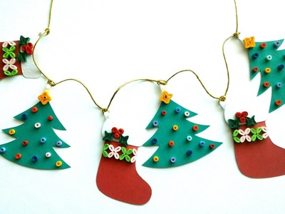 Christmas Decorating Ideas: DIY Quilling Paper Christmas Garland