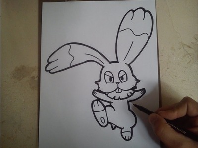 COMO DIBUJAR A BUNNELBY - POKEMON. how to draw bunnelby - pokemon