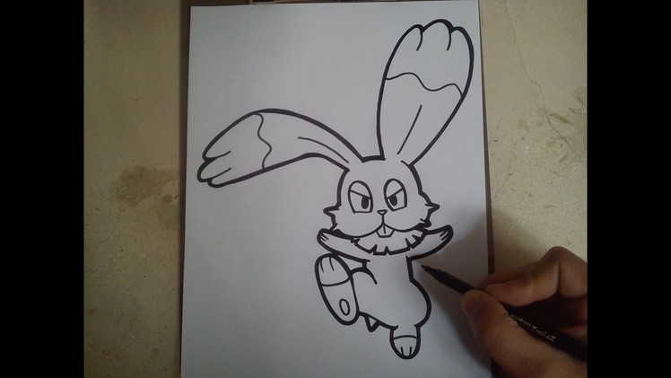 COMO DIBUJAR A BUNNELBY - POKEMON. how to draw bunnelby - pokemon