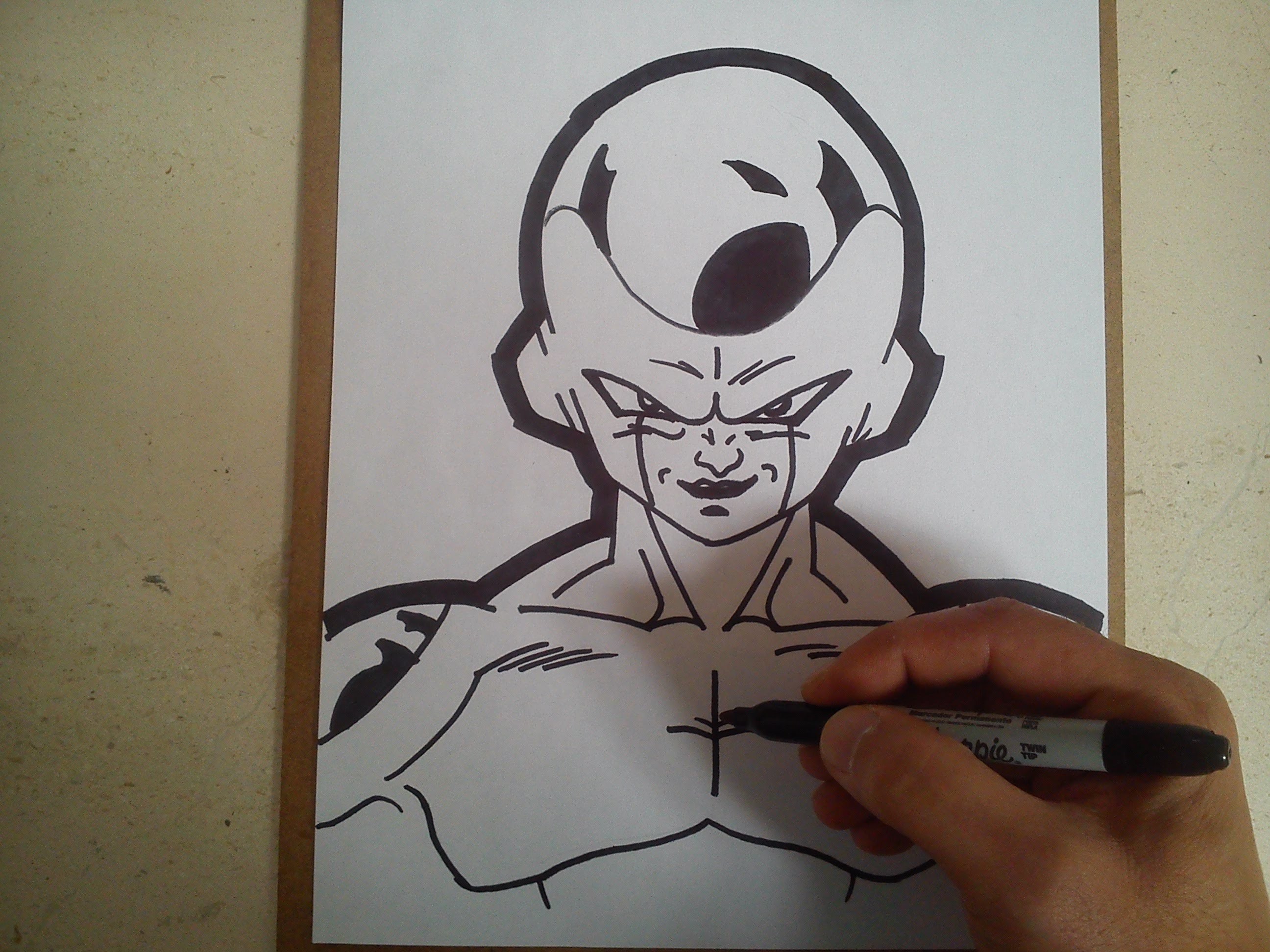 Como dibujar a Freezer (dragon ball z). HOW TO DRAW FRIEZA