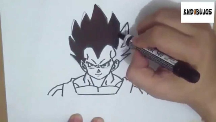 Como dibujar a vegeta - Dragon Ball Z - How to draw vegeta