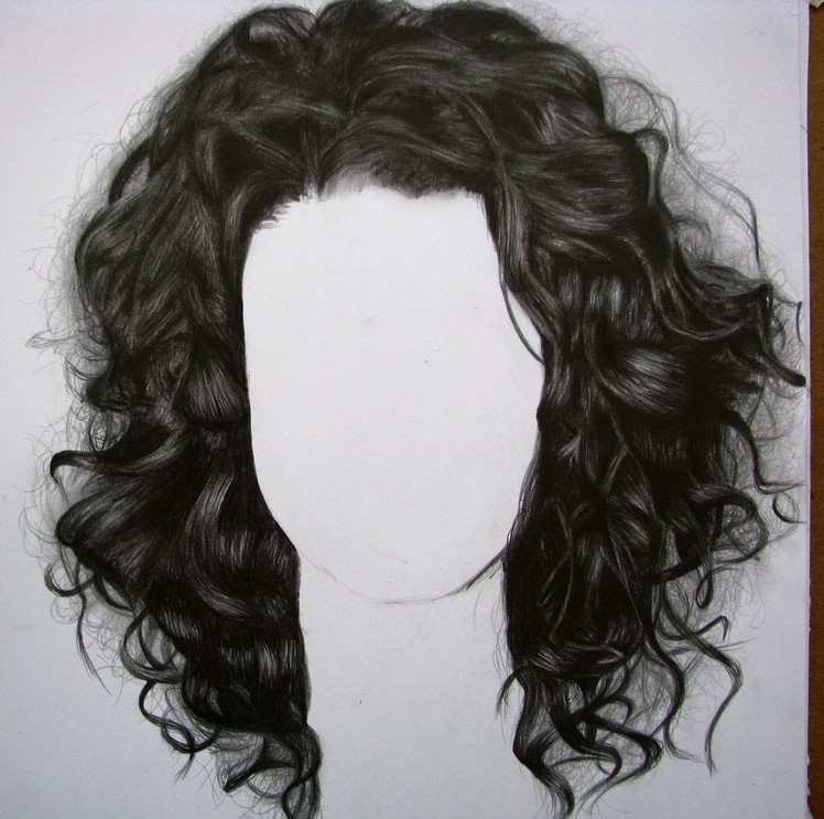 Cómo dibujar cabello chino.quebrado - How to draw curly hair