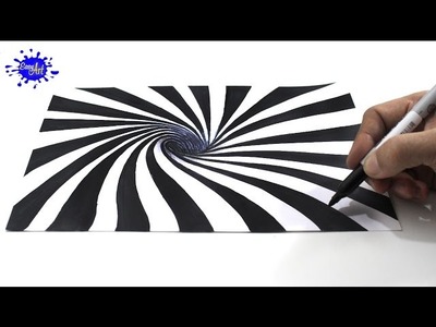 Cómo dibujar una ilusión óptica 3D. How to draw optical illusion