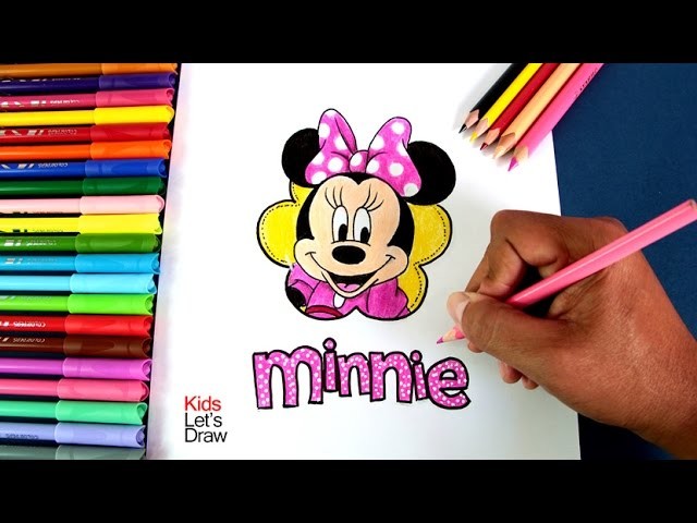Cómo dibujar y colorear a MINNIE MOUSE | How to draw Minnie Mouse (Disney) - 2