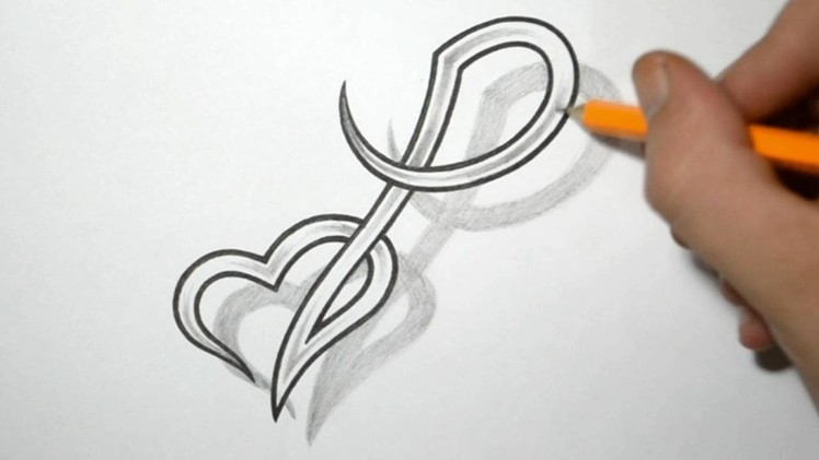 Designing Letter P and Heart Combined - Tattoo Design Ideas