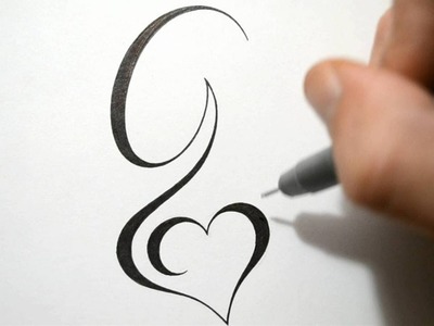 Designing Simple Initial G Tattoo Design  Calligraphy Style