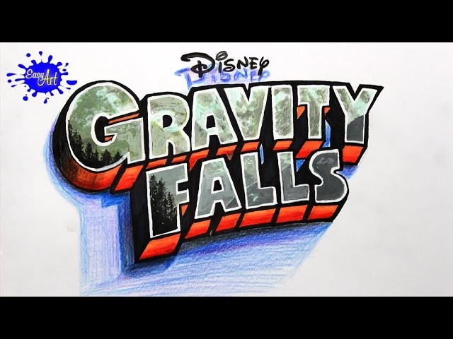 DRAWING GRAVITY FALLS 3D l how to drawgravity falls - como dibujar cartoon
