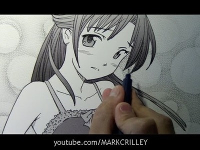 Drawing Time Lapse: Innocent Girl, Screen Tone Version! ^_^