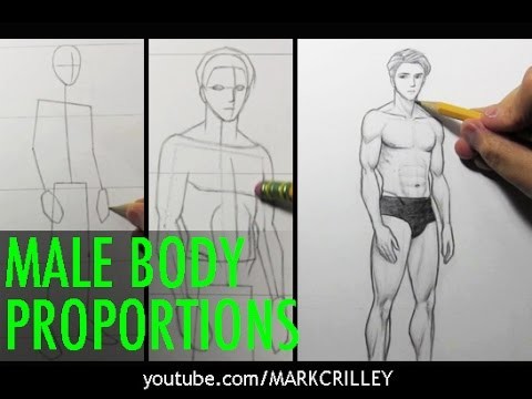 Drawing Time Lapse: Male Body Proportions