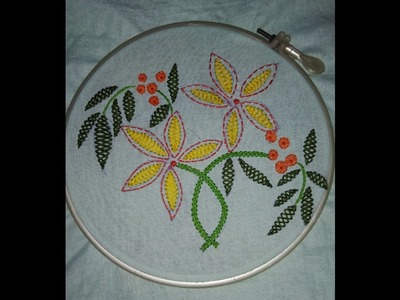 Easy hand embroidery with easy basic stitches