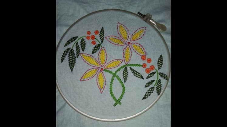 Easy hand embroidery with easy basic stitches