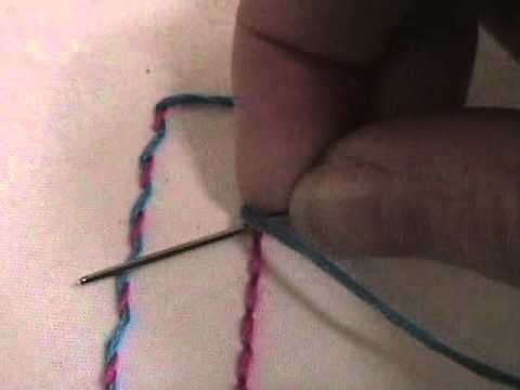 Embroidery - Whipped Running Stitch and Whipped Backstitch