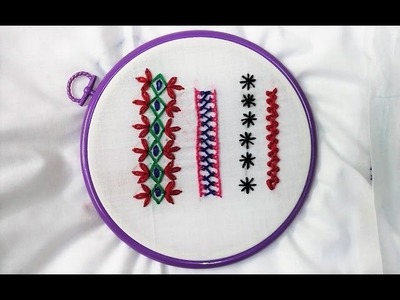 Hand Embroidery - Border Stitch - Stitches for Beginners. Part 3