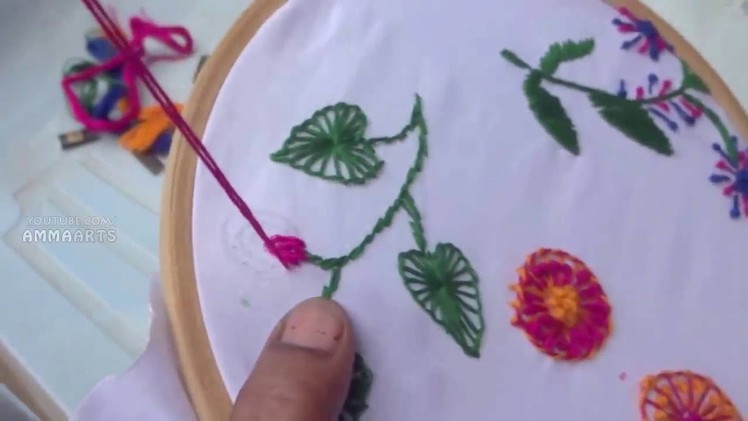 Hand Embroidery( Buttonhole Stitching)  Hand Embroidery By AmmaArts