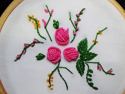 Hand Embroidery: Caston roses