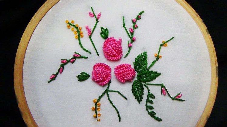 Hand Embroidery: Caston roses