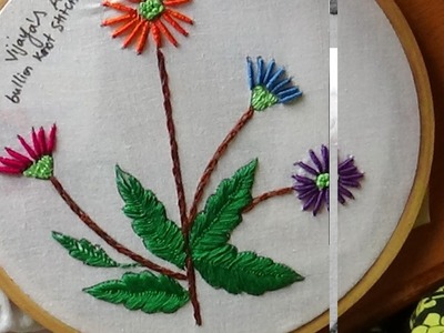 Hand Embroidery Designs # 187 - bullion knot stitch designs