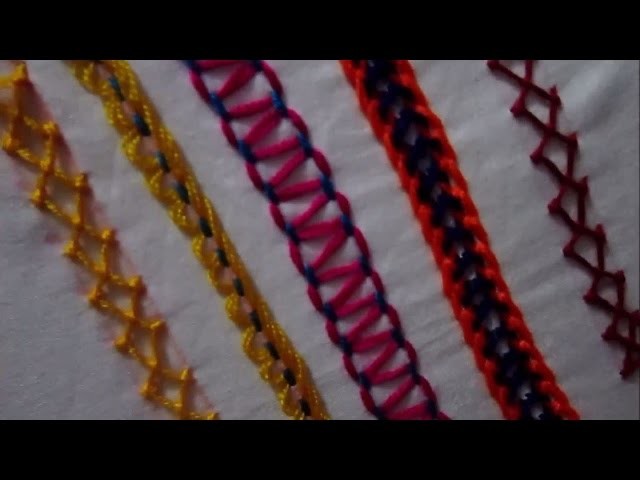 Hand Embroidery Designs | Basic embroidery stitches # Part 4 | Stitch and Flower-70