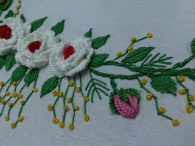 Hand embroidery designs. Embroidery tutorial.Embroidery for frocks  and dresses.