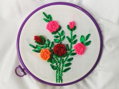 Hand Embroidery - Rose's with Caston Stitch