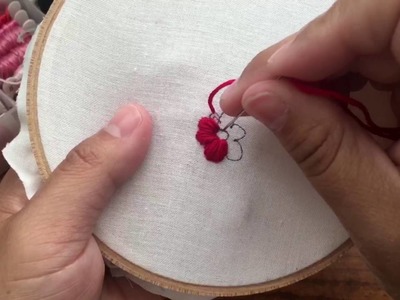 Hand Embroidery: Satin Stitch Flowers by Kayla of Knotty Dickens