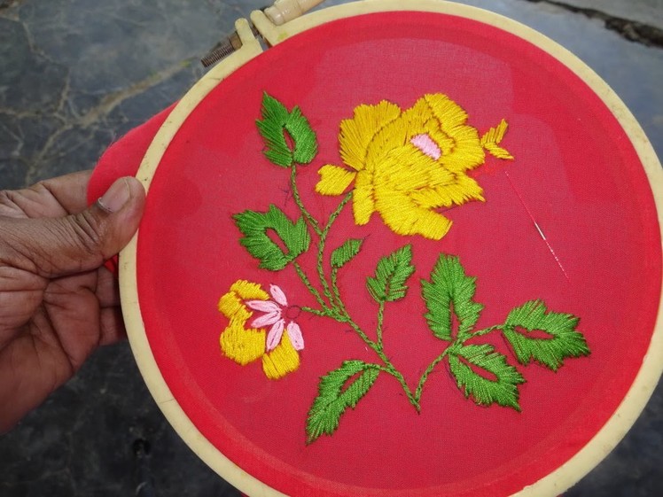 Hand Embroidery Simple Satin Stitch by Amma Arts