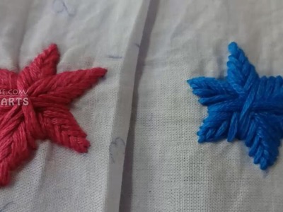 Hand Embroidery Star Stitch By Amma arts