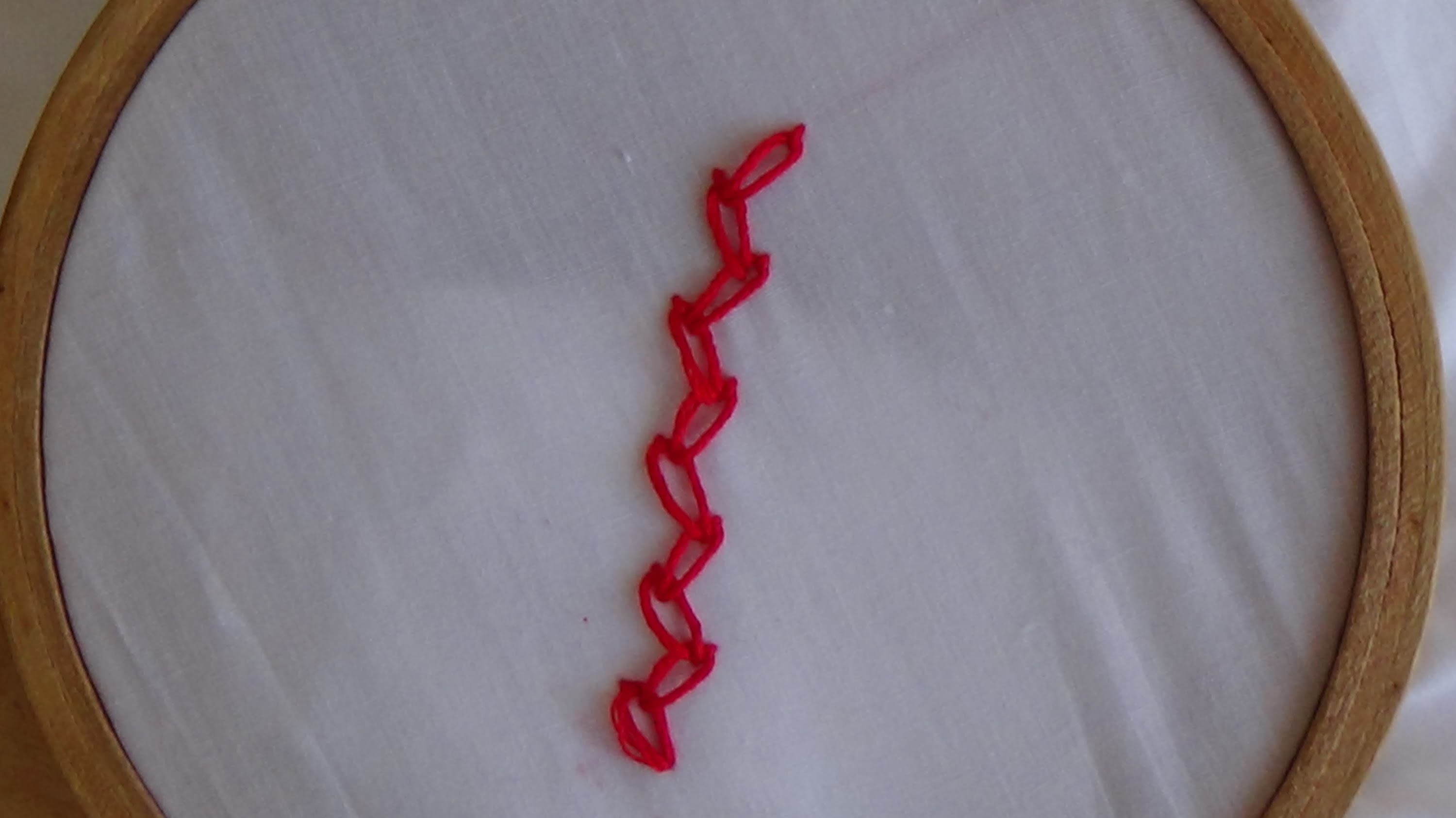 Hand Embroidery ZigZag Chain Stitch