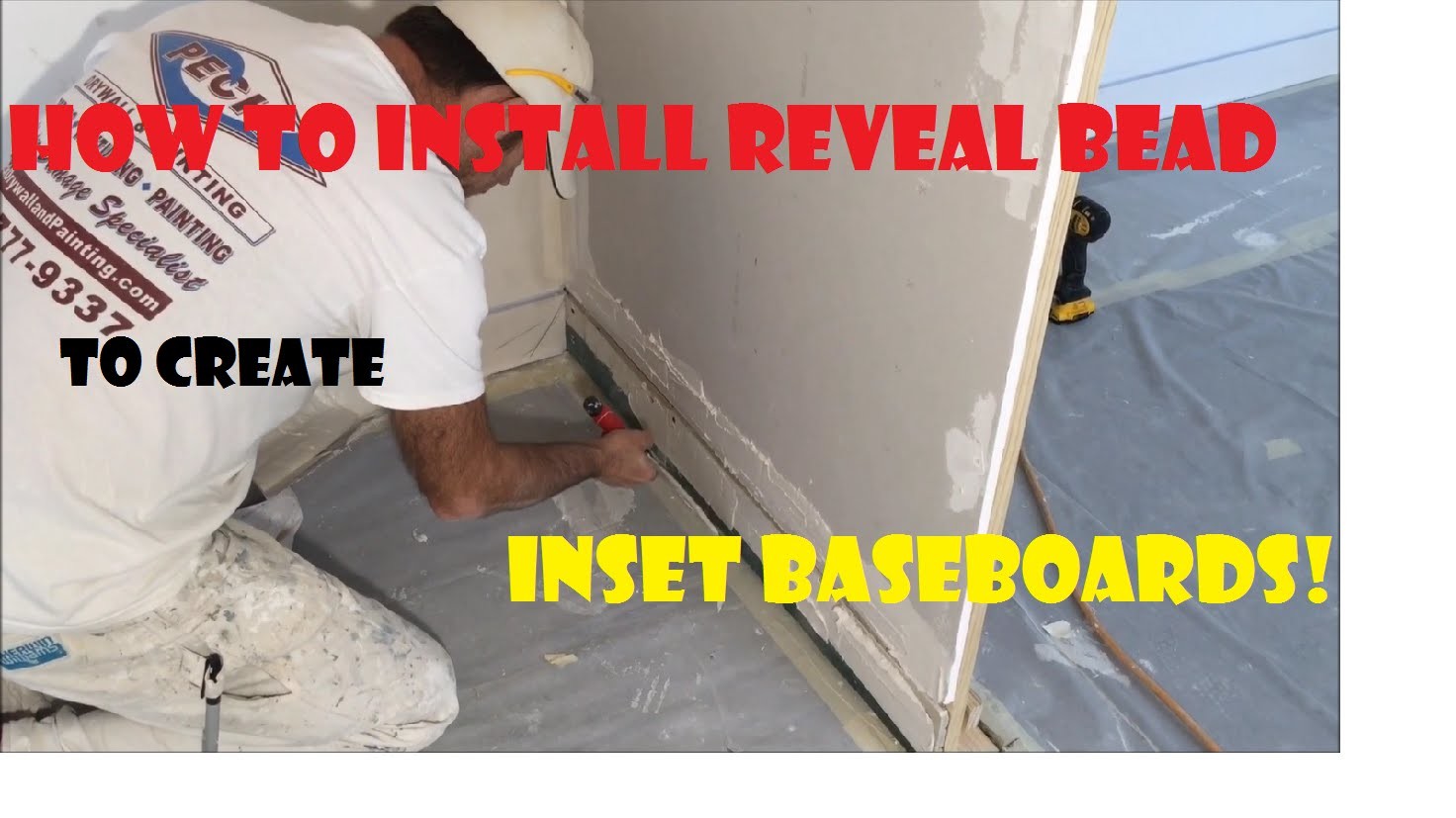 How to create flush baseboards with drywall reveal bead