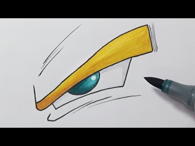 How to Draw a Dragon ball Z Eye - Step by Step