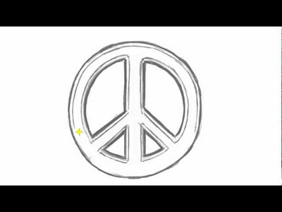How to Draw PEACE Sign - Cool Things to Draw
